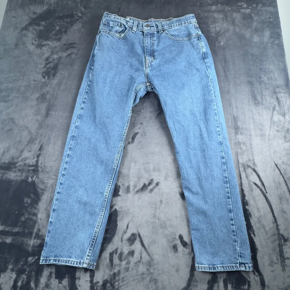 Levi's 505 Regular Fit Jeans Mens 34x29 Blue Straight Leg Denim Pants